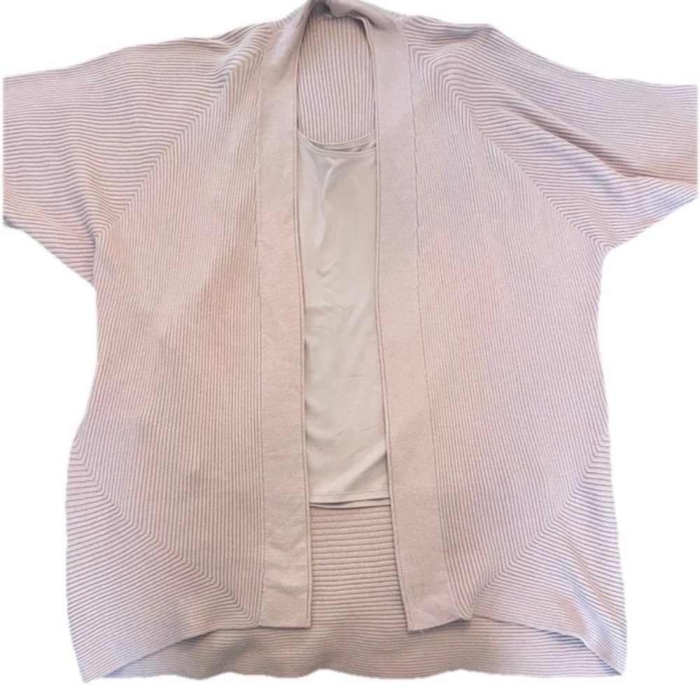 Chico’s Pink Cardigan And Tank Set Sz Large